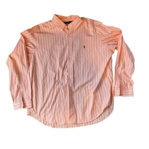 Ralph Lauren Long Sleeve Button Down.  Peach/Orange Color.  Size XXL